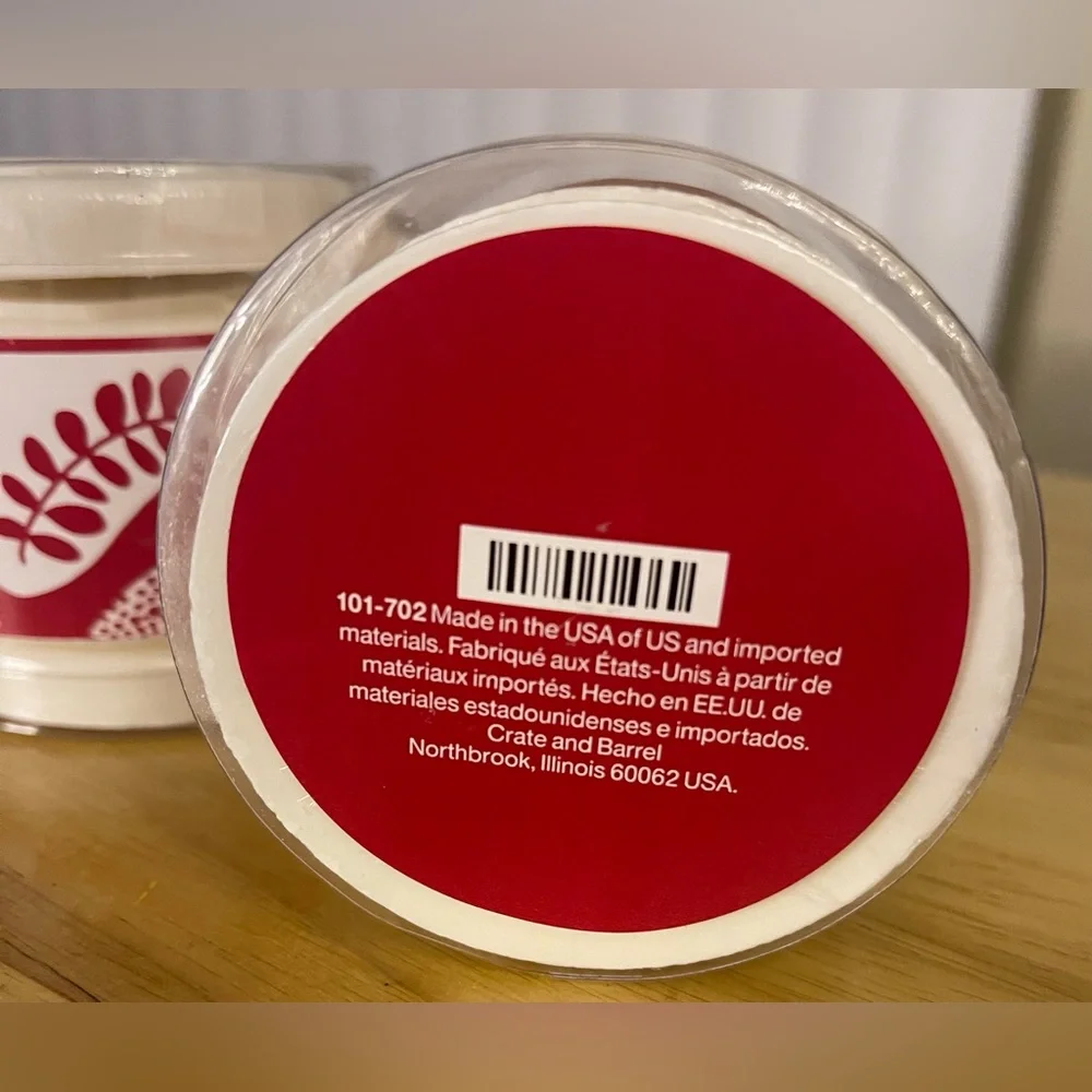 Crate & Barrel Song Bird Snow Bird Round Bar Soap Three New Soap Sets Guest Gift